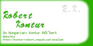 robert kontur business card